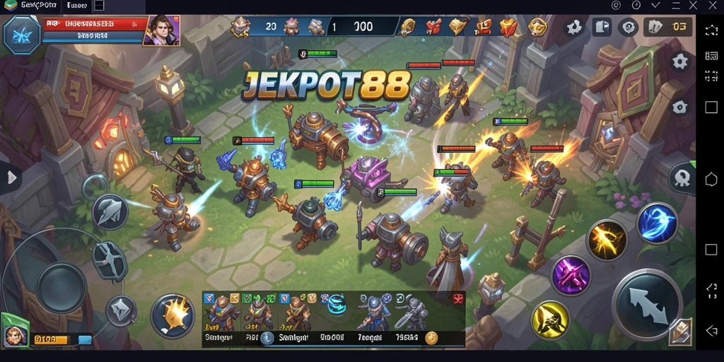 Tampilan menawan gameplay JEKPOT88 dengan elemen strategi.
