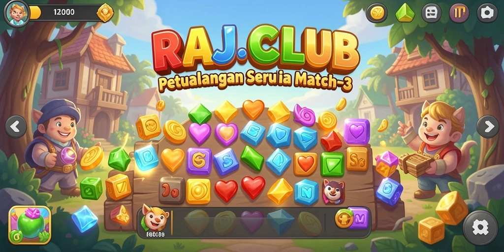 Screenshot gameplay RAJACLUB yang menampilkan level menarik dan colorful.