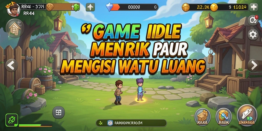 Screenshot gameplay RR44 dengan tampilan karakter dan pengelolaan sumber daya.