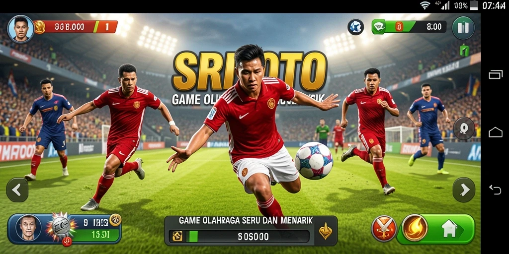 Tangkapan layar gameplay SRITOTO yang menunjukkan intensitas pertandingan olahraga.