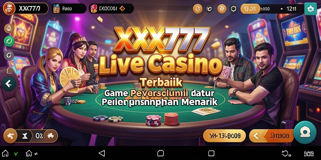Tampilan menarik gameplay Live Casino XXX777.